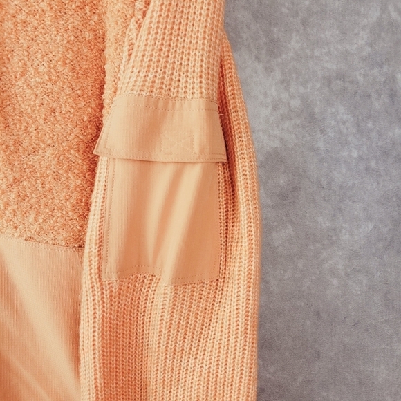 FLX Hooded Half-Zip Mixed-Media Pullover Blushed Out Size M - Picture 12 of 16